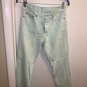 Levi’s 501 Mint Green Jeans Size 28